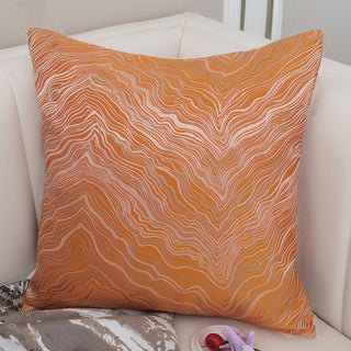 Buy orange Decorative Cushions Cover 45X45 Pillow Case Nordic Throw Sofa Velvet Blue Cushion Garden Pillows Decor Home Room Outdoor Fabric