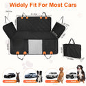 1Pc Dog Car Seat Cover For Back Seat Waterproof Oxford Cloth Seat Cover Hammock Non-Slip Scratchproof Back Seat Extender With Side Flap Mesh Window Storage Bag For Car SUV Truck