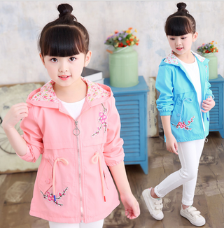 Girls autumn and winter windbreaker jacket