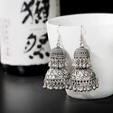 Ethnic Style Exaggerated Trend Personality Earrings Female Double Bell