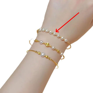 Buy sl0135-eight-pearl-models Elastic Memory Bracelet Bracelet For Women