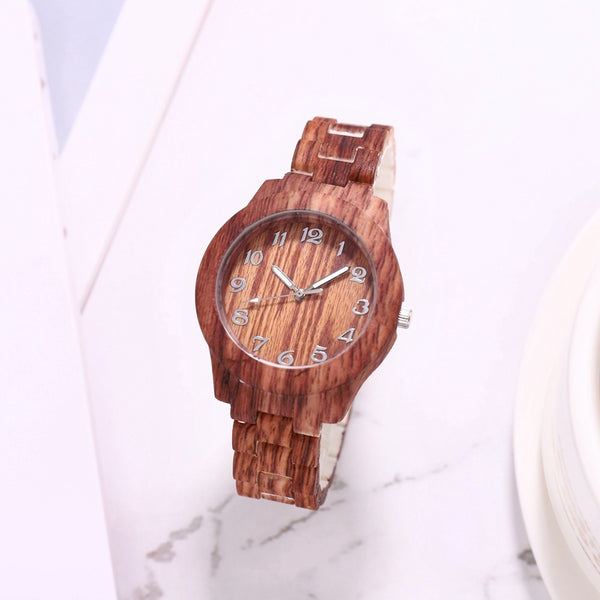 Bamboo Pattern Fashion Numbers Creative Men's And Women's Watches