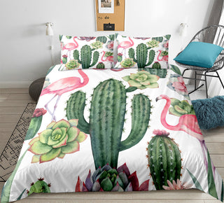 Buy green-cactus Three or four sets of home textile bedding