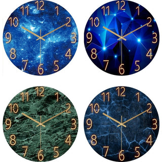 Glass Living Room Wall Clock Quartz Clock Wall Watch