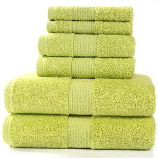 Buy grass-green 6 Pieces Cotton Towel Set