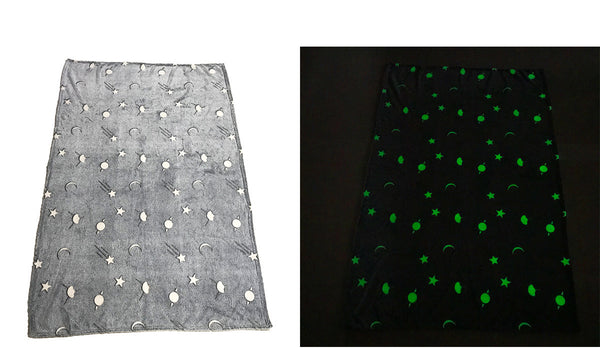 Glowing Polyester Wool Blanket In The Dark