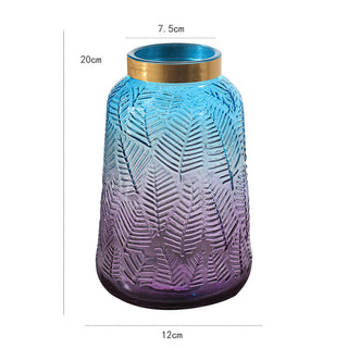 Buy blue-purple Gradient glass vase