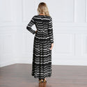 Women's Fashion Robe Large Print Dress