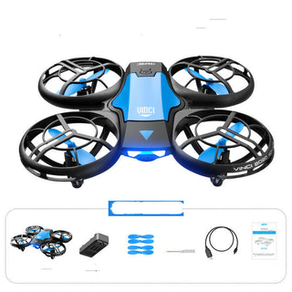 Buy blue V8 2.4G 4CH Mini RC Drone Gesture Sensing WIFI FPV Altitude Hold Quadcopter RC Drone Toy With High Definition Camera