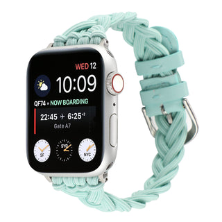 Buy green Elastic Woven Strap Lady Style Straight Buckle