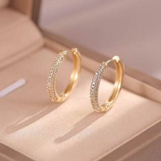 Buy gold Light Luxury Zircon Electroplated Earrings