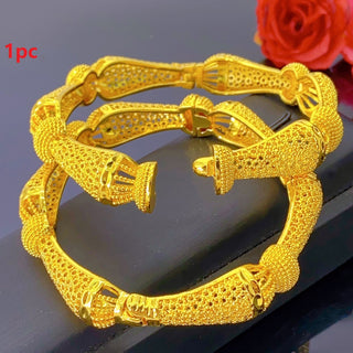 Buy b02-style Non-fading Women&#39;s Alluvial Gold 24k Gold-plated Alloy Bracelet