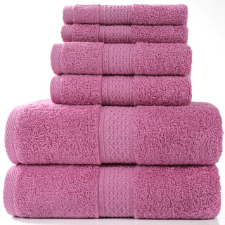 Buy wine-red 6 Pieces Cotton Towel Set