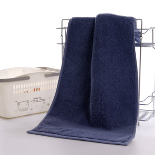 Buy navy-blue Cotton Absorbent Towel