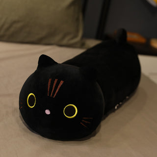 Buy black Large Size Cartoon Cat Plush Toys Stuffed Cloth Doll Long Animal Pillow Cushion