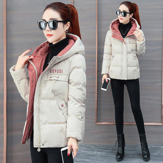 Buy beige New Down Cotton Jacket Winter Coat Women&#39;s Clothing Loose Thick