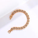 Alloy Jewelry Fashion Personality Micro-inlaid Thick Type Full Zirconium Bracelet