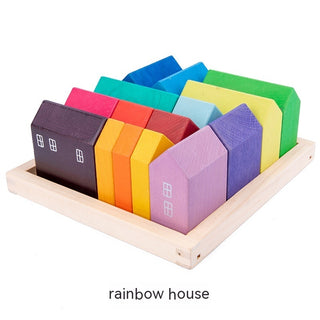 Buy mw-rainbow-house-beech Four Elements Forest Tree House Building Blocks Toys