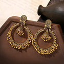 Bohemian Retro Ethnic Style Earrings Exaggerated Bell