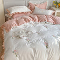 Washed Silk Bed Four Piece Bed Sheet Quilt Cover Sheet