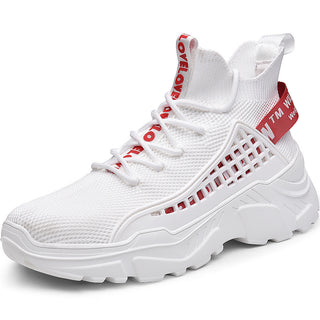 Buy white Men&#39;s Spring New Flying Knit Sneakers