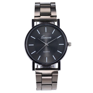 Buy black-black-red Neutral Watch Ladies Simple Fashion Steel Belt Quartz