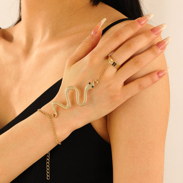 Personality Snake Bracelet Irregular Alloy Serpentine Finger Chain