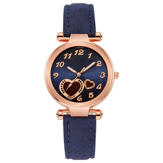 Buy blue Retro Love Watch Women&#39;s Niche Simplicity