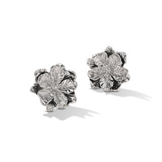 Buy white-gold-color 925 Silver Needle Korean Style Fashionable High-grade Flower Stud Earrings