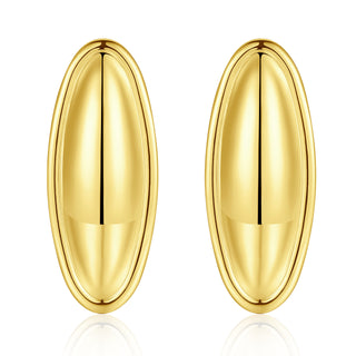 Buy gold Simple Elegant Long Oval Earrings