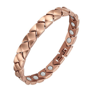 Buy rose-gold Women&#39;s Fashion Energy Bracelet Pure Titanium