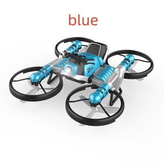 Buy blue WiFi FPV RC Drone Motorcycle 2 in 1 Foldable Helicopter Camera 0.3MP Altitude Hold RC Quadcopter Motorcycle Drone 2 in 1 Dron