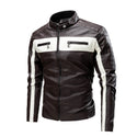 Men's Stand Collar Retro Warm Leather Jacket