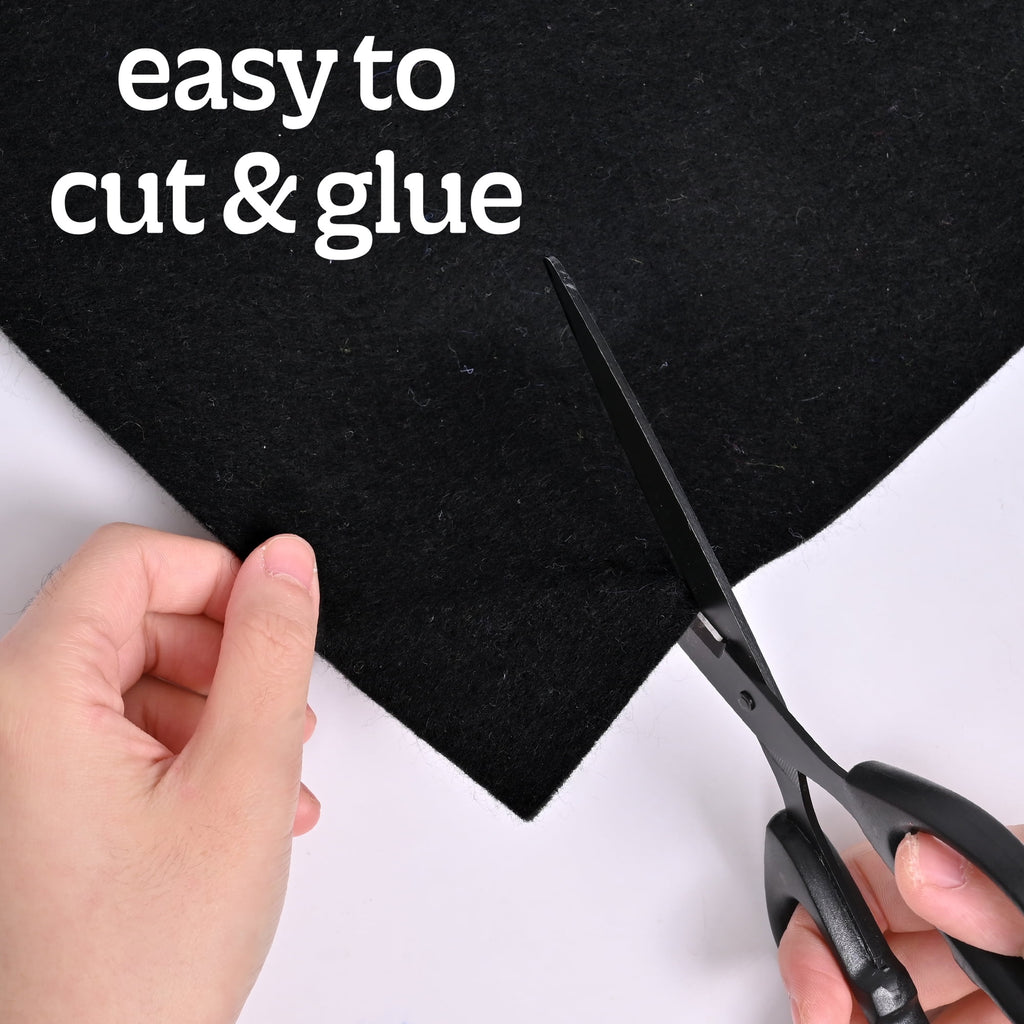 (24 pack) Hello Hobby Black Felt Sheet for Craft Bases, 9" x 12"