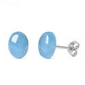 Women's Natural Aquamarine Matching Ear Studs