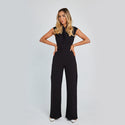 Elegant Tailored Sleeveless Wide-Leg Jumpsuit