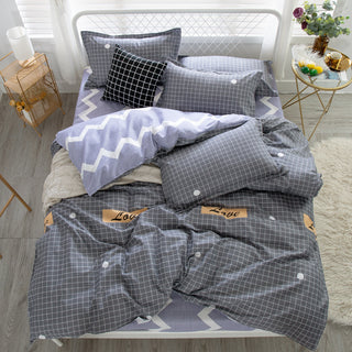 Buy plaid Three Piece Bedding Set