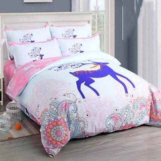 Buy white Four-piece sanded bed sheet