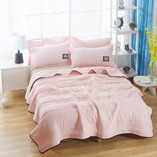 Buy light-pink Cooling Blankets Pure Color Summer Quilt Plain Summer Cool Quilt Compressible Air-conditioning Quilt Quilt Blanket