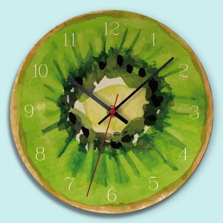 Buy green Wooden creative living room wall clock