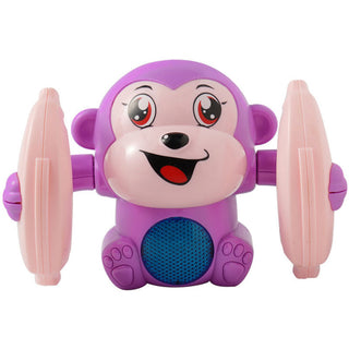 Buy purple Baby Toys Electric Tumbling Monkey Light Music Puzzle Sound Tipping Monkey Kids Toys Early Educational Toys For Children Gifts