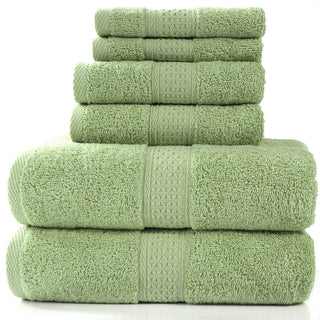 Buy willow-green 6 Pieces Cotton Towel Set