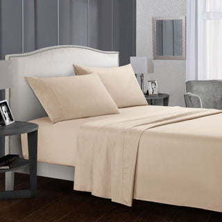 Buy beige Four-piece bed sheet set