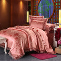 Four-Piece Cotton Bedding With European Style Jacquard Satin