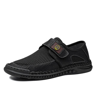 Buy black Versatile And Flat Bottomed Breathable Mesh Men&#39;s Shoes