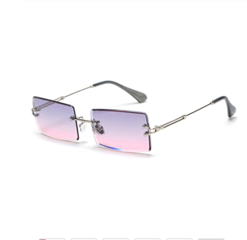 Rimless Rectangle Fashion Sunglasses