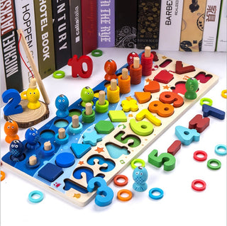 Buy round Children 3D Alphabet Number Puzzle Baby Colorful Geometric Digital Letter Educational Toy