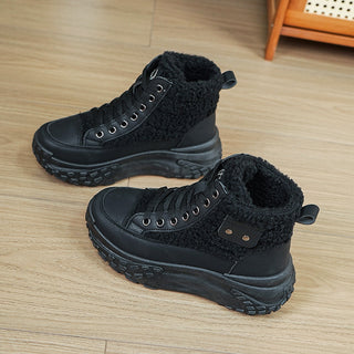 Buy black New Warm Non-slip High Top Snow Boots