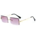 Rimless Rectangle Fashion Sunglasses