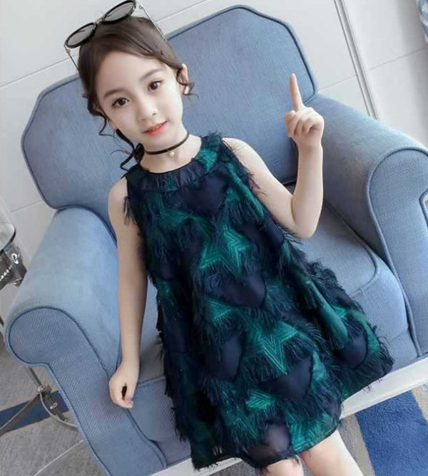 Girls Feather Love Dress